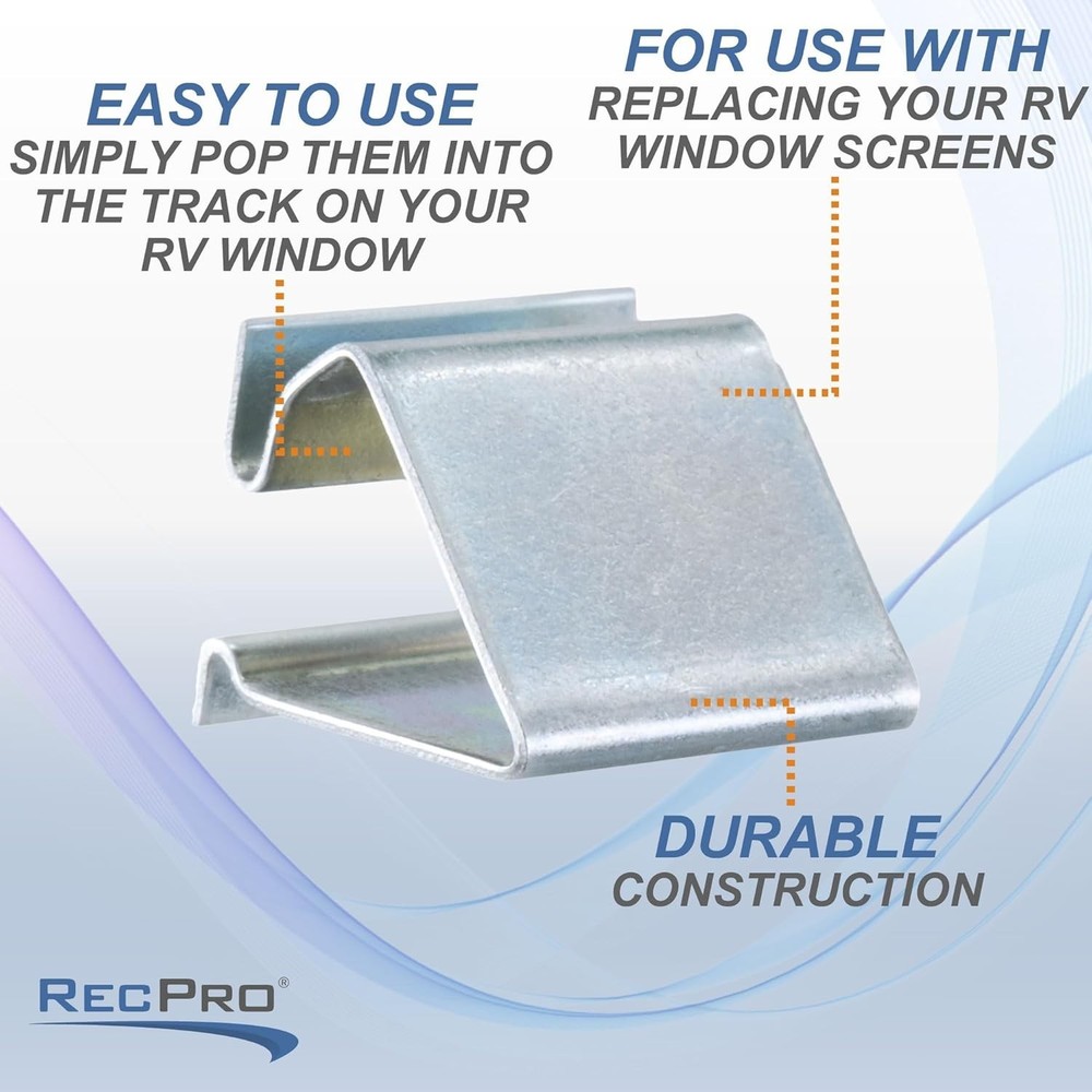 10 Pack RV Window Replacement Screen Clips | Screen Installer Clips