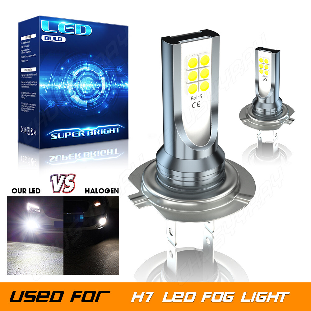 H7 LED High/Low Beam Conversion Kit Bulbs Super Bright 6000K Plug&Play