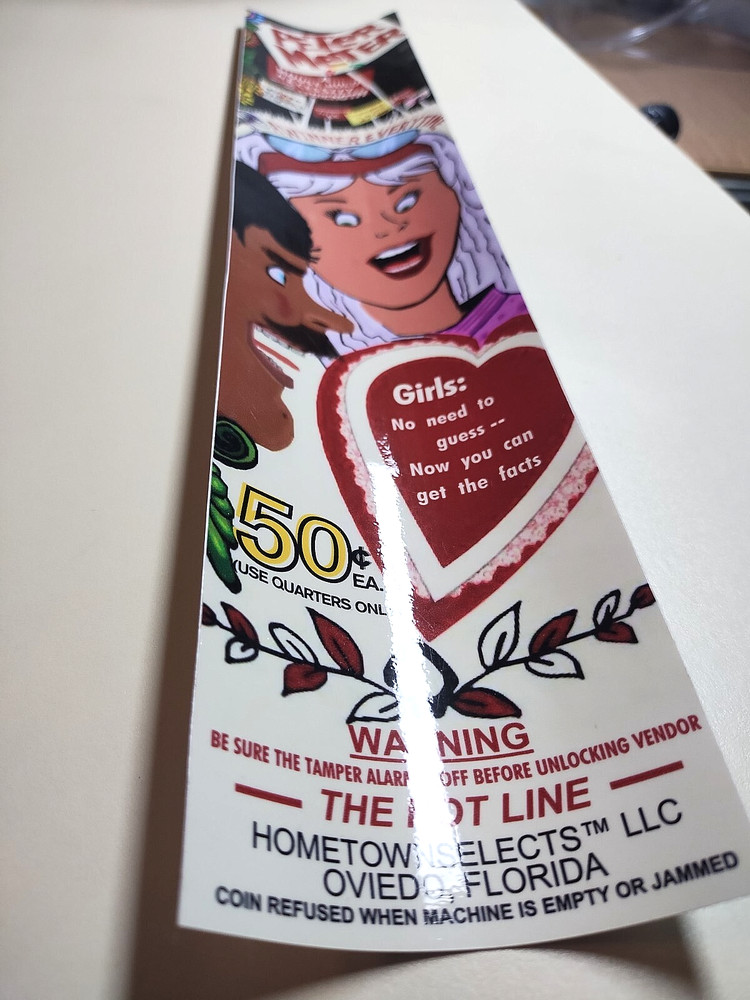 Vintage Condom Machine Ad Sticker