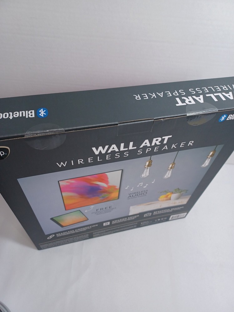 iHip Wall Art Wireless Bluetooth Speaker 30 Ft Range NEW