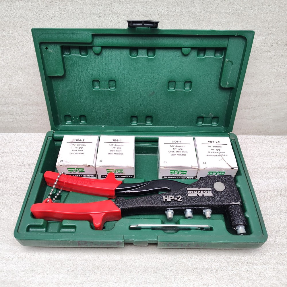 Marson 39001 Rivet Kit Model HP-2 w/ Case & Rivets
