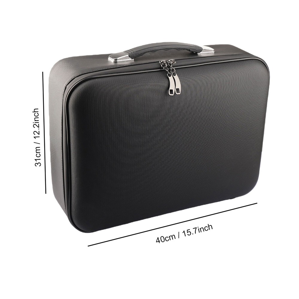 Fireproof Document Box with Lock Hard Case File Organizer Fire Safe