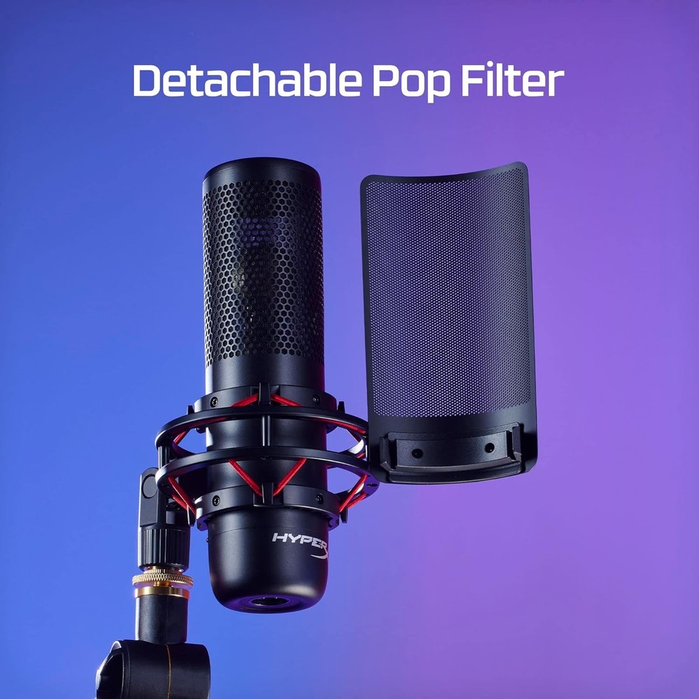 HyperX ProCast Microphone Large Diaphragm Condenser Mic XLR Connection Black