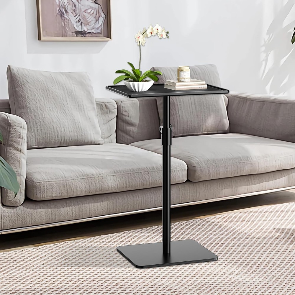 Metal End Table Height Adjustable Side Tables Living Room Small Side Table Small