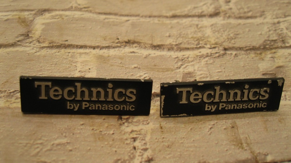Vintage Metal Technics by Panasonic Speaker Tab Logos Badges