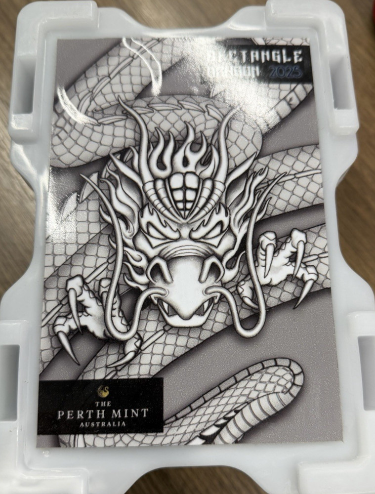 Perth Mint Rectangle Dragon Coin EMPTY Mini Monster Box , USED, NO COINS.