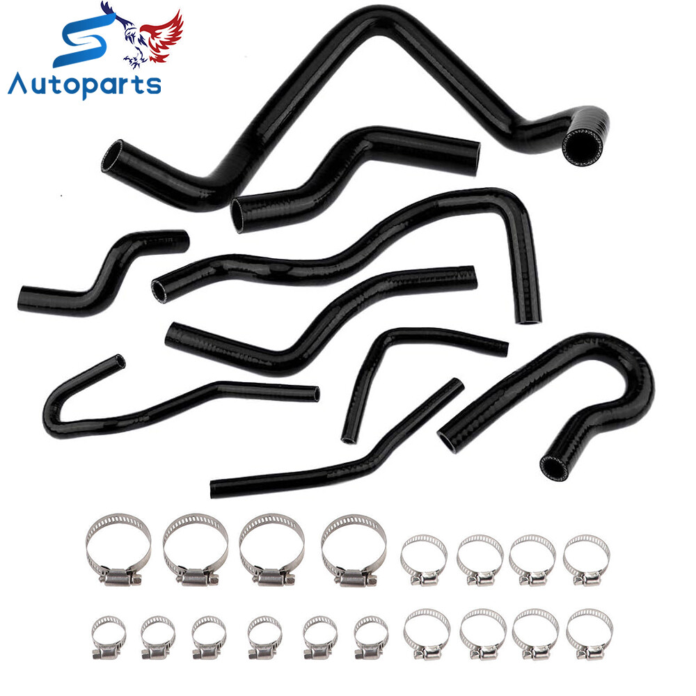 Silicone Radiator Heater Hose Kit For Honda Civic D15 D16 EG EK 1992-2000 Black