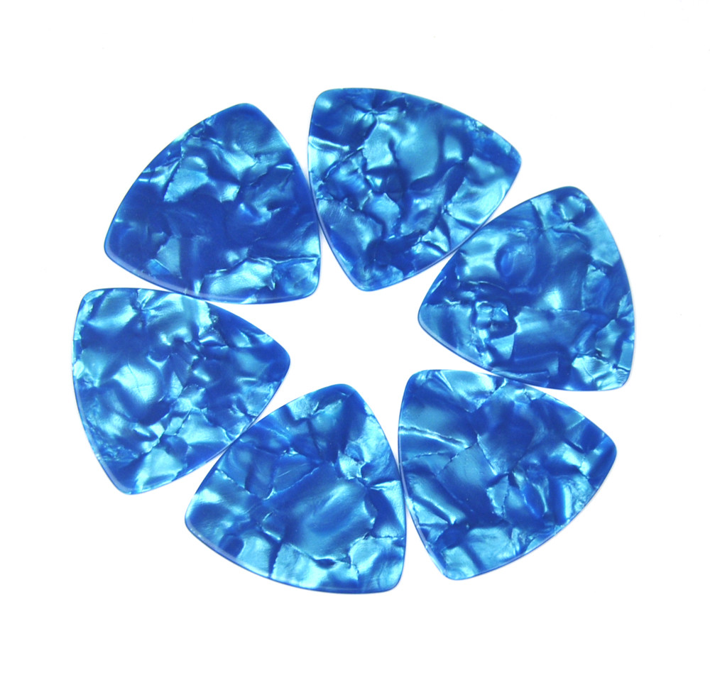 Celluloid 346 Rounded Triangle Guitar Picks 0.71mm 100Pcs Assorted Colors