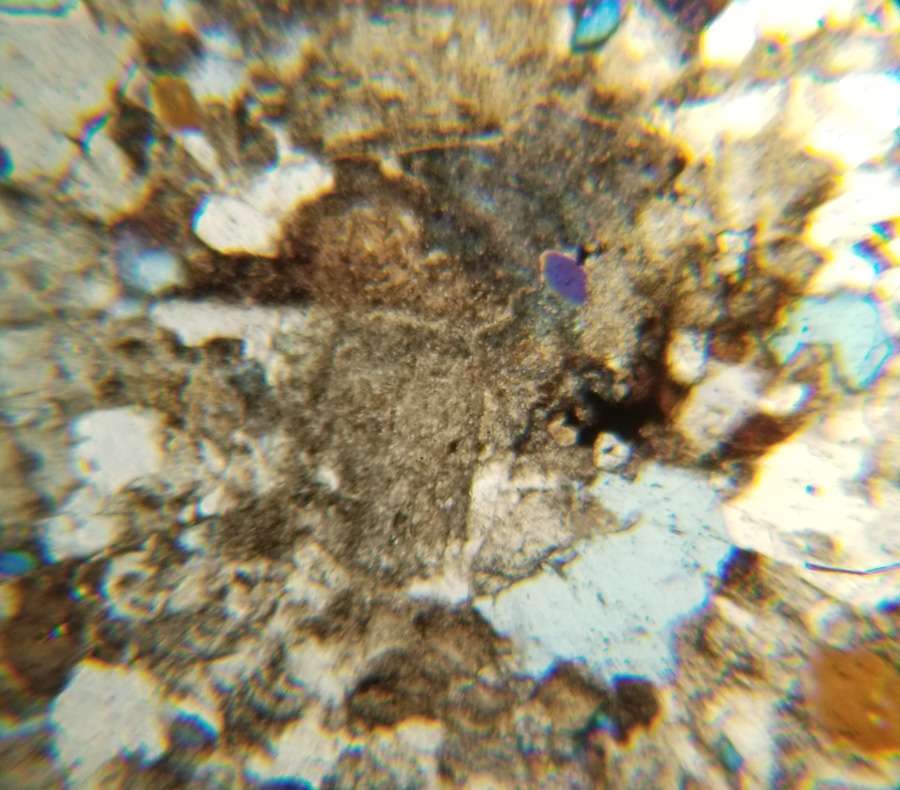 Granite with Tourmaline from Cornwall Petrographic Microscope Slide