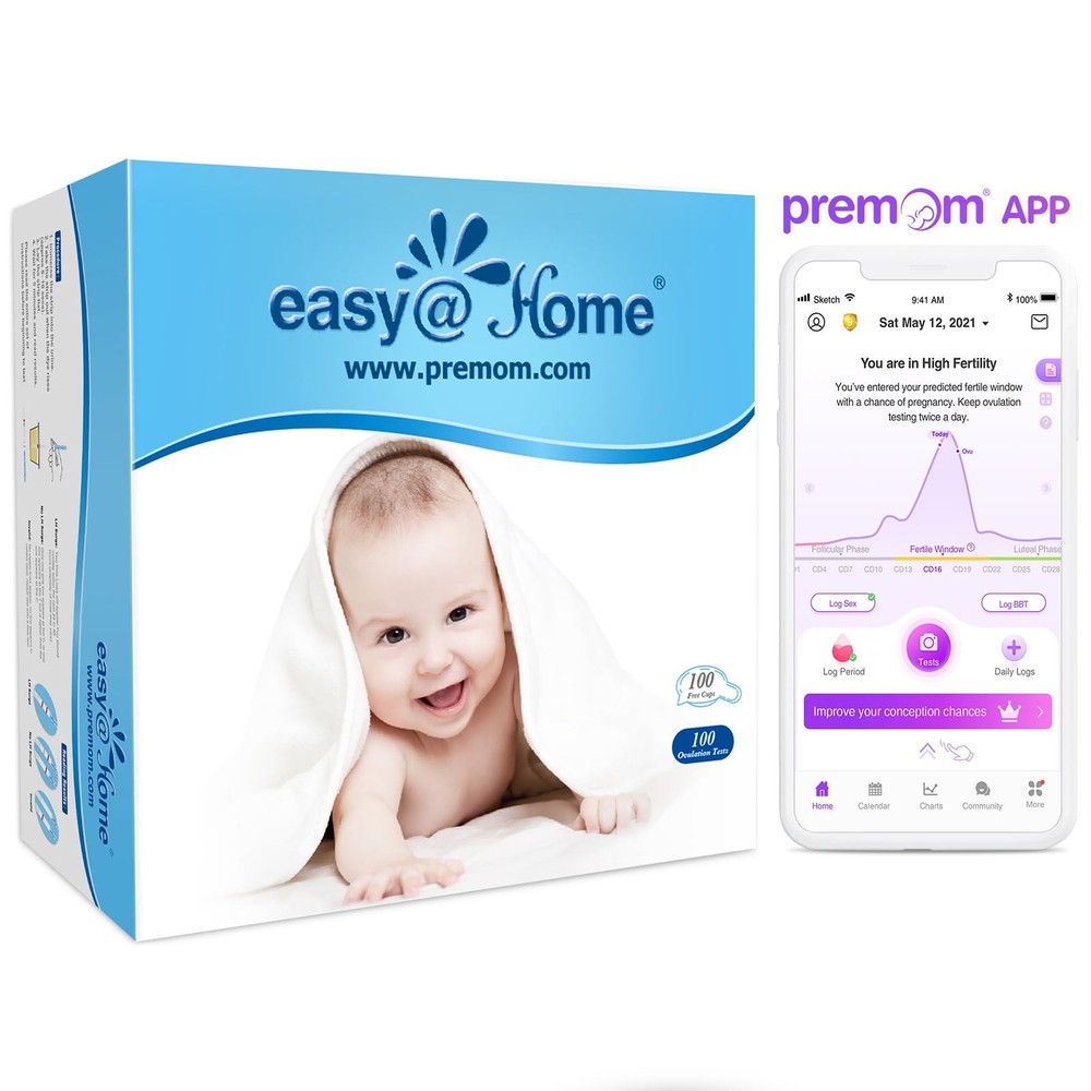 EasyHome Ovulation Test Strips, 100 Pack Fertility Tests, Ovulation Predicto...