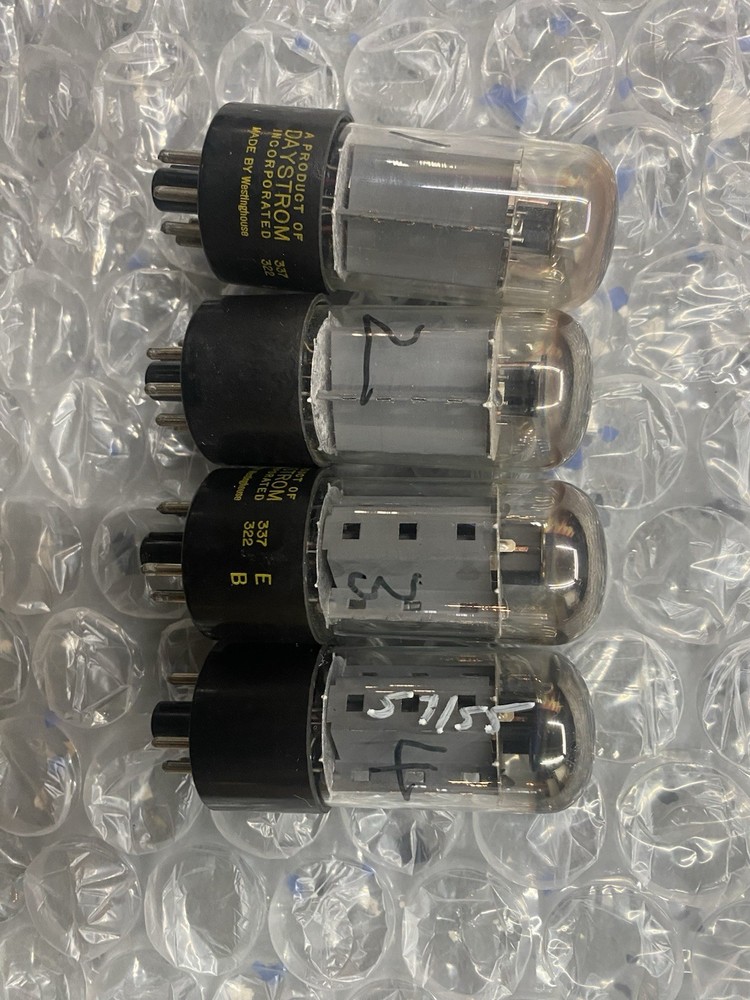 Matched Quad Westinghouse 7591 Tubes