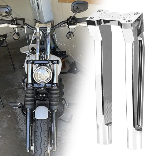 Motorcycle Handlebar Risers Height 10 inch Pullback Clamp Round 1 10" Chrome