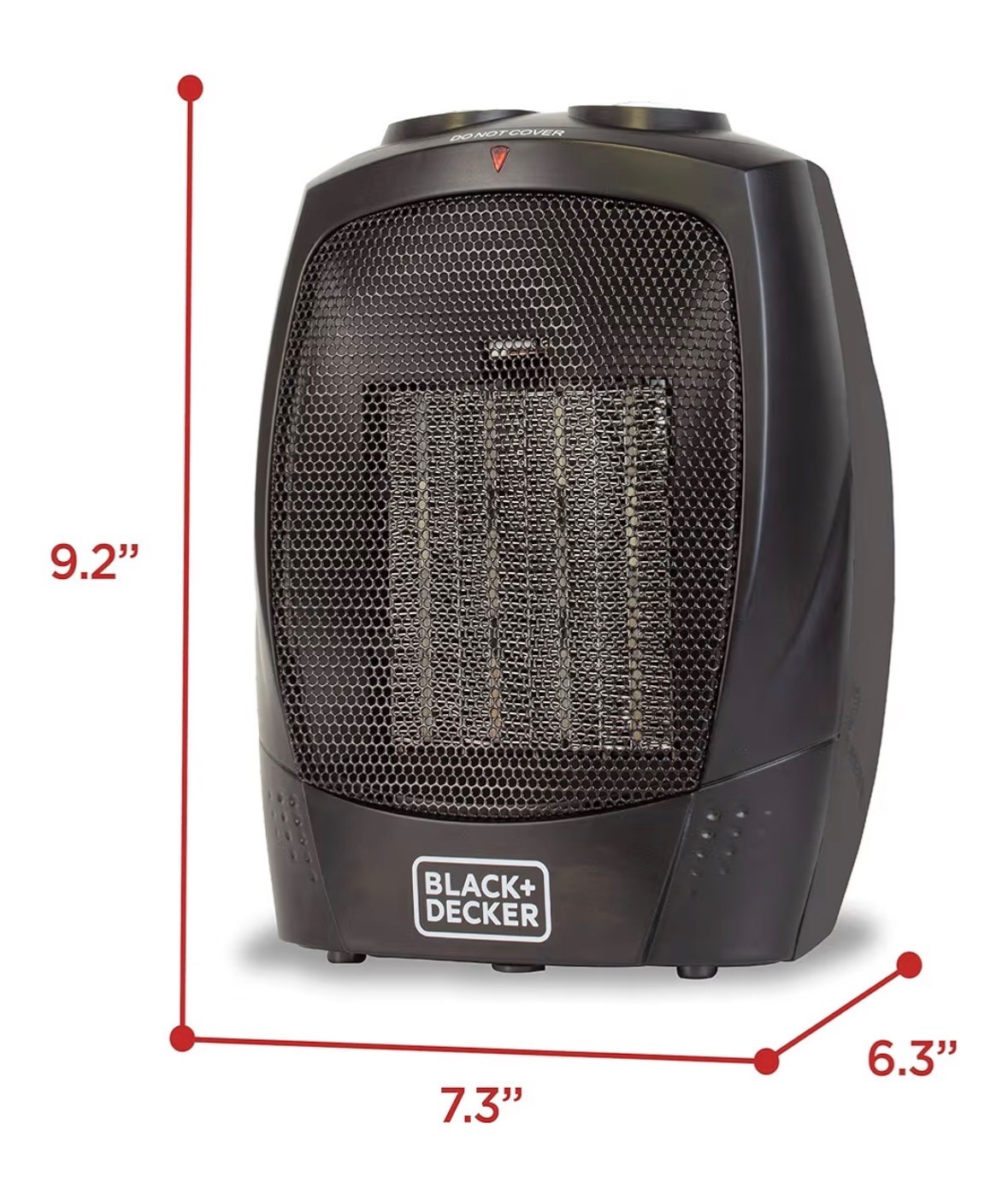 BLACK+DECKER Portable Space Heater 1500W Room Heater Black