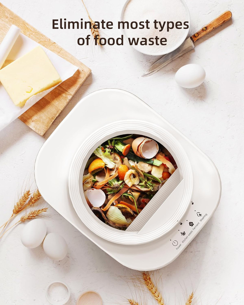 4L Electric Composter for Kitchen, Smart Countertop Compost Bin, Odorless | Low