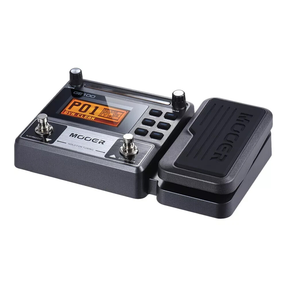 MOOER GE100 Guitar Multi-Effects Pedal Processor Tap Tempo Tuning Function J9F2