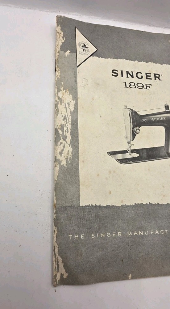 Vintage Lily Mercerized Sewing Thread Empty Box & 1966 Singer Manual & Receipts.