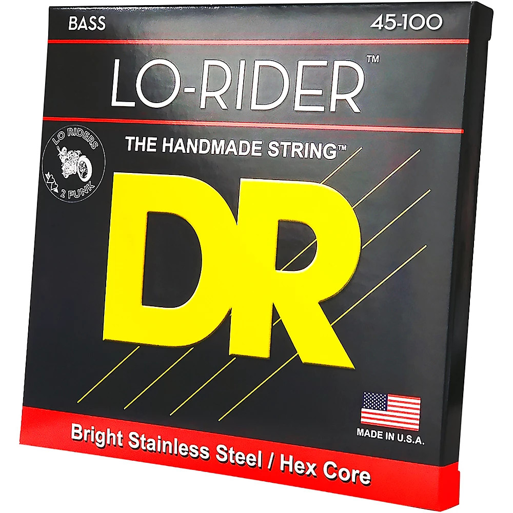 DR Strings Lo Rider MLH-45 Medium Lite Stainless Steel 4-String Bass Strings