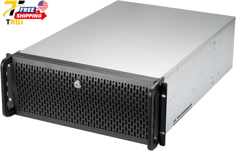 4U Server Chassis Rackmount Case | 15 3.5" HDD Bays | E-ATX Compatible | 6 Front