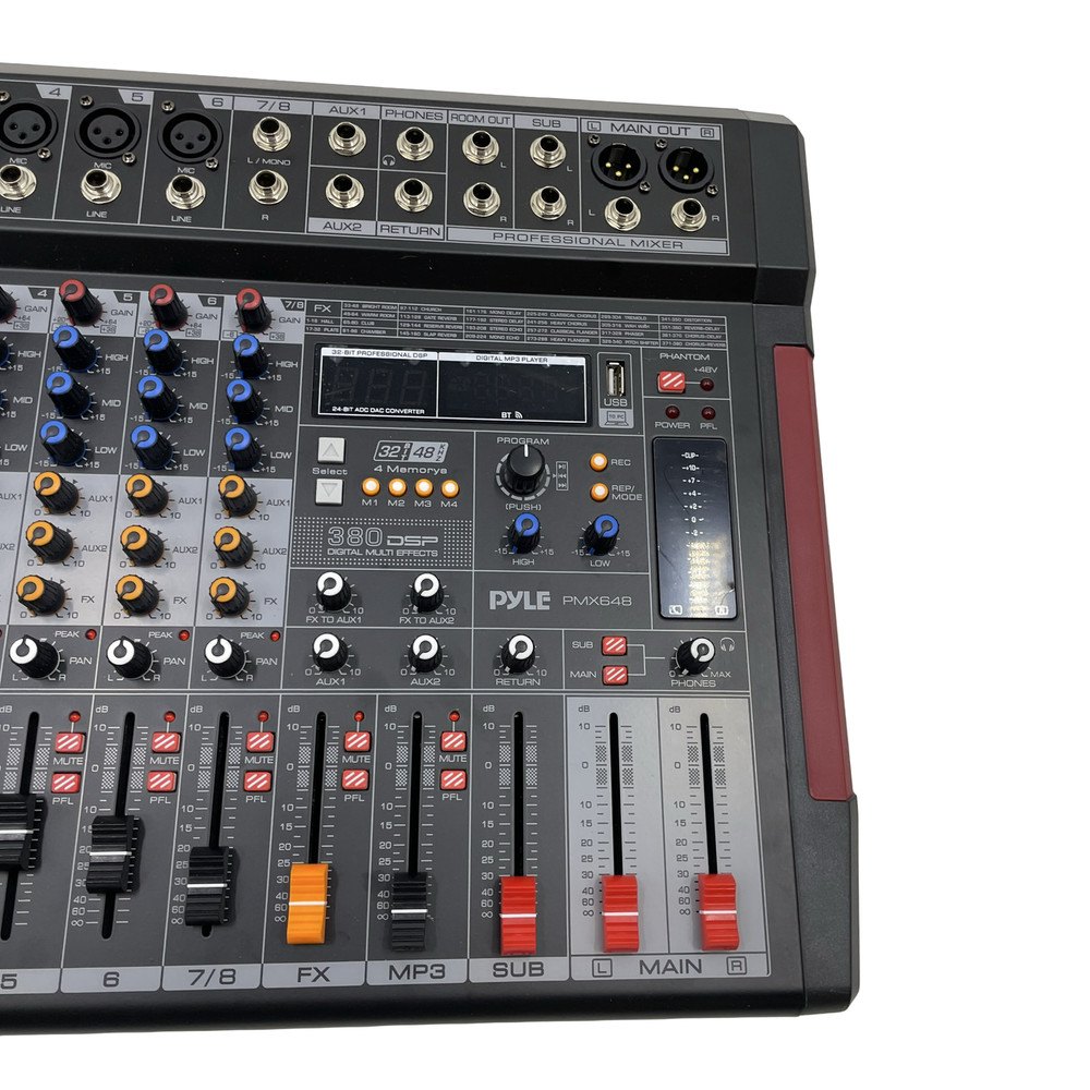 Pyle PMX648 Professional DJ Audio Mixer Controller 8-Channel DJ Controller