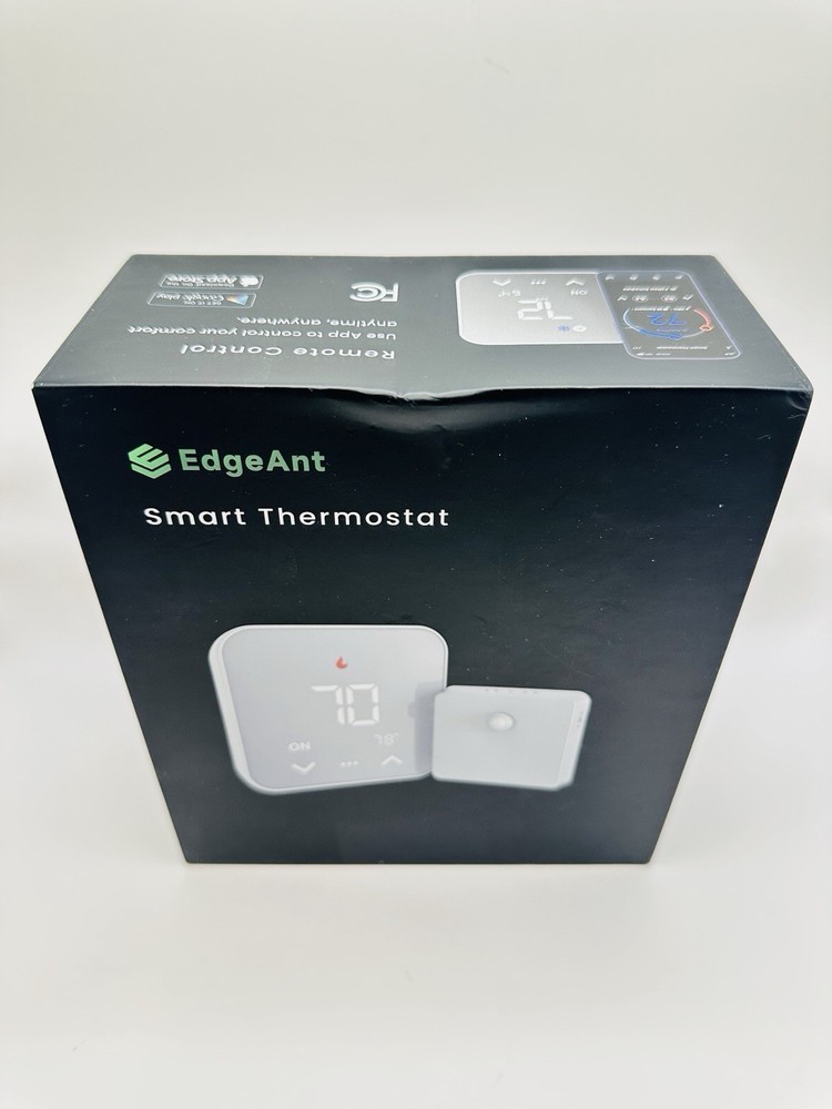 EdgeAnt Smart Thermostat C-Wire Required Programmable Alexa & Google - White