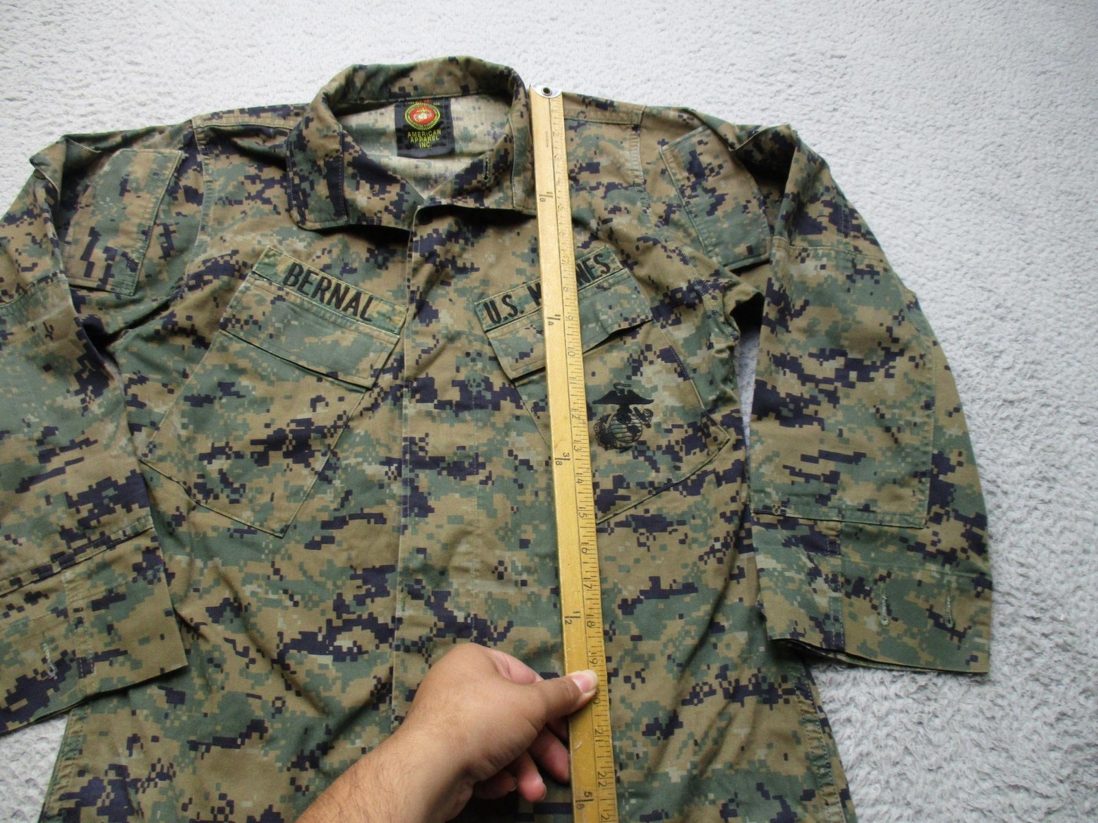 US Marines Shirt Pants MCCUU Mens XS MARPAT Camo American Apparel