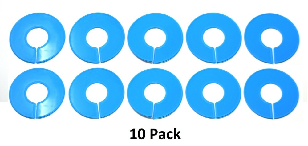 Plastic 10 Clothing Blue Blank Size Rack Ring Divider