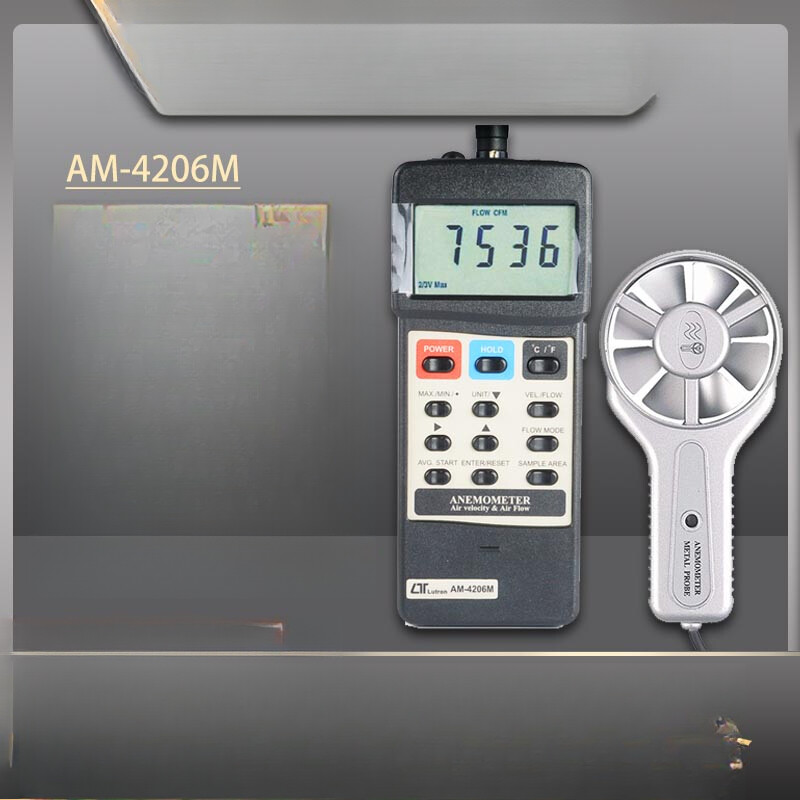 AM-4206 Handheld Thermometer / Anemometer Anemometer High Precision Digital