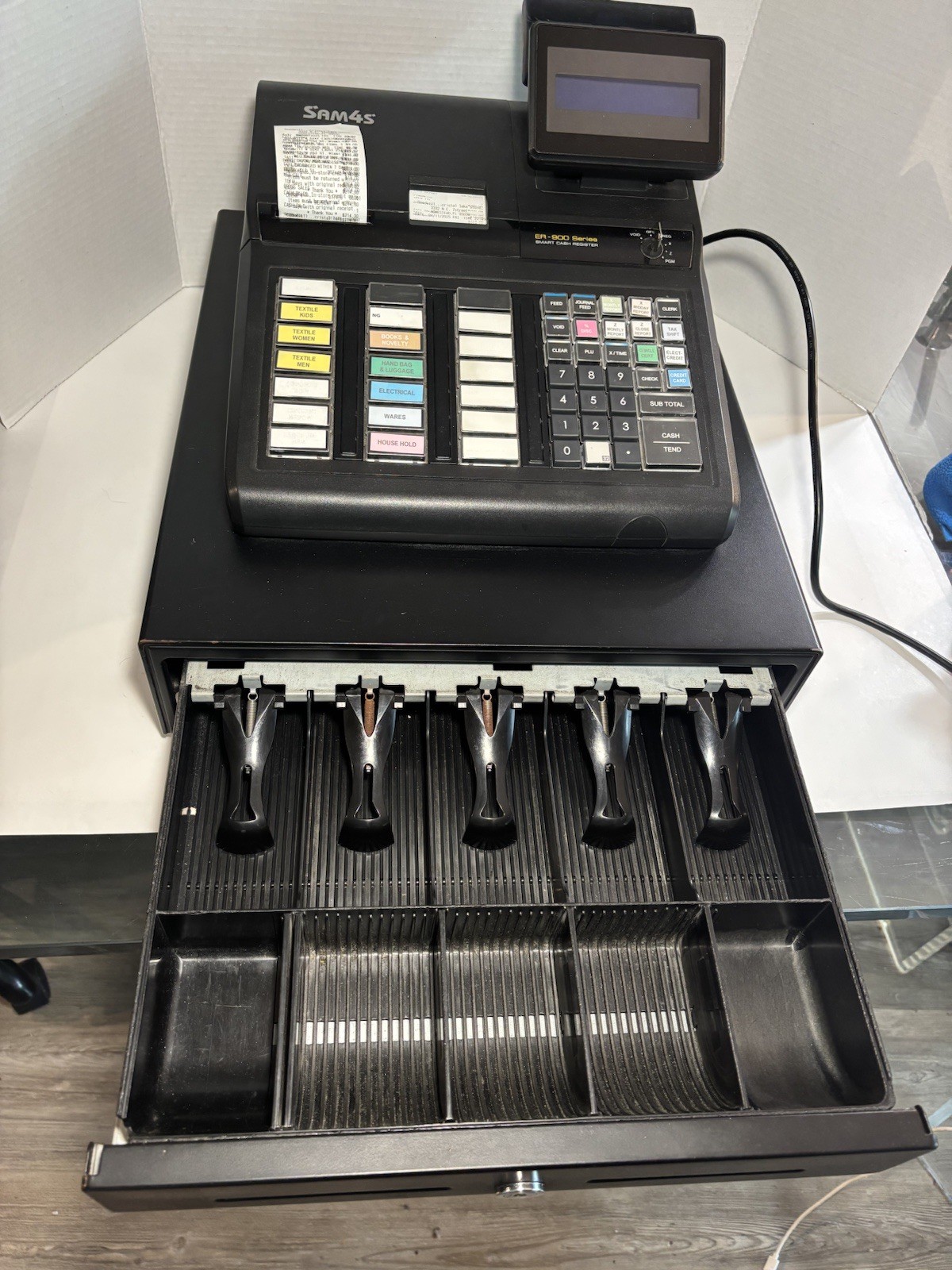 SAM4S ER-945 Electronic Smart Ca$h Register Dual Printer *Tested