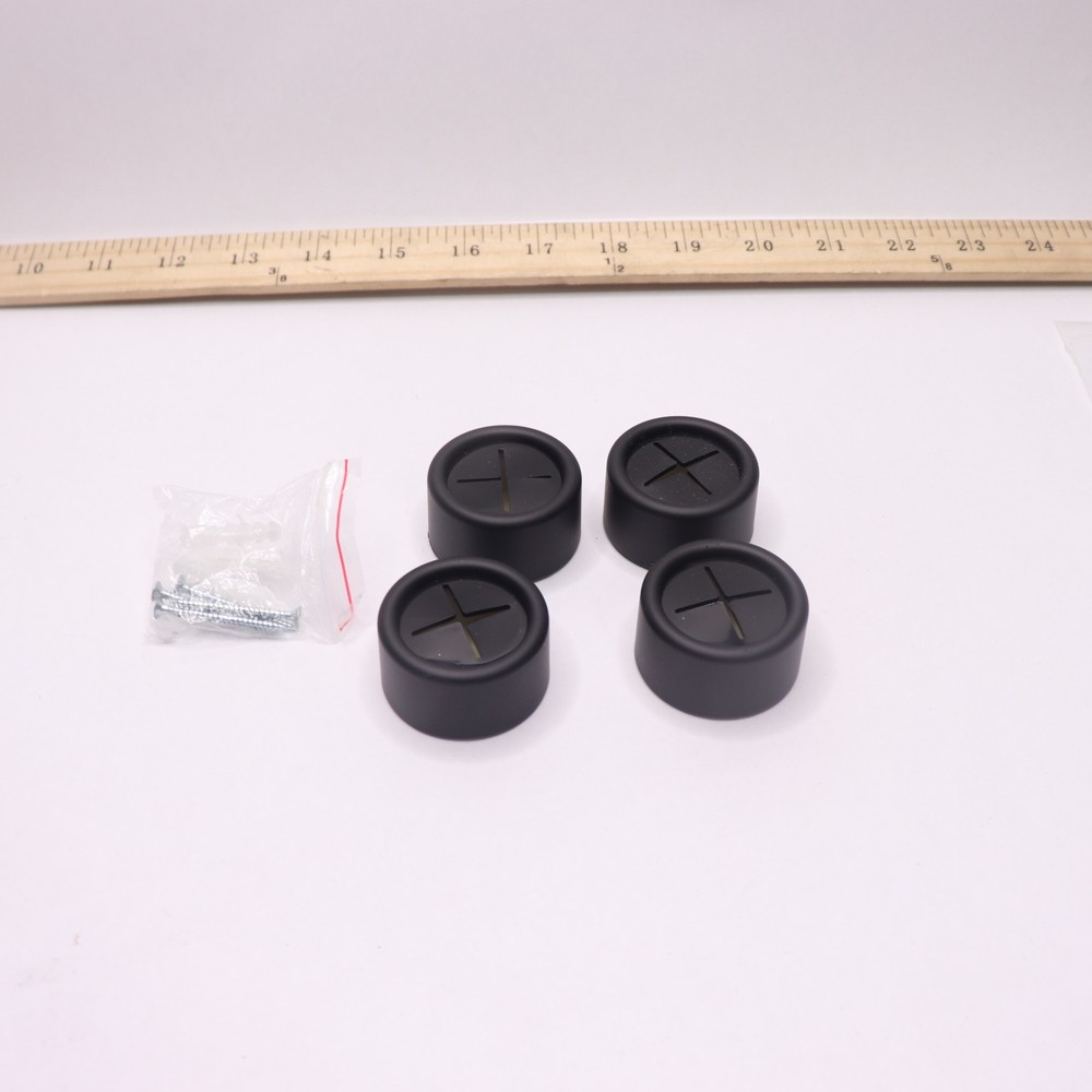 (4-Pk) Hefa Dish Towel Holder Hooks Matrix Black