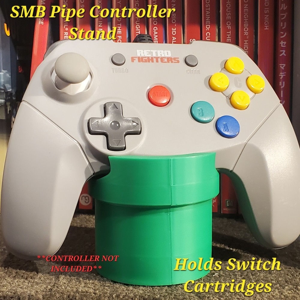 Controller Stand. SMB Plumber Pipe Switch Cartridge Holder. 3D Printed. US Ship