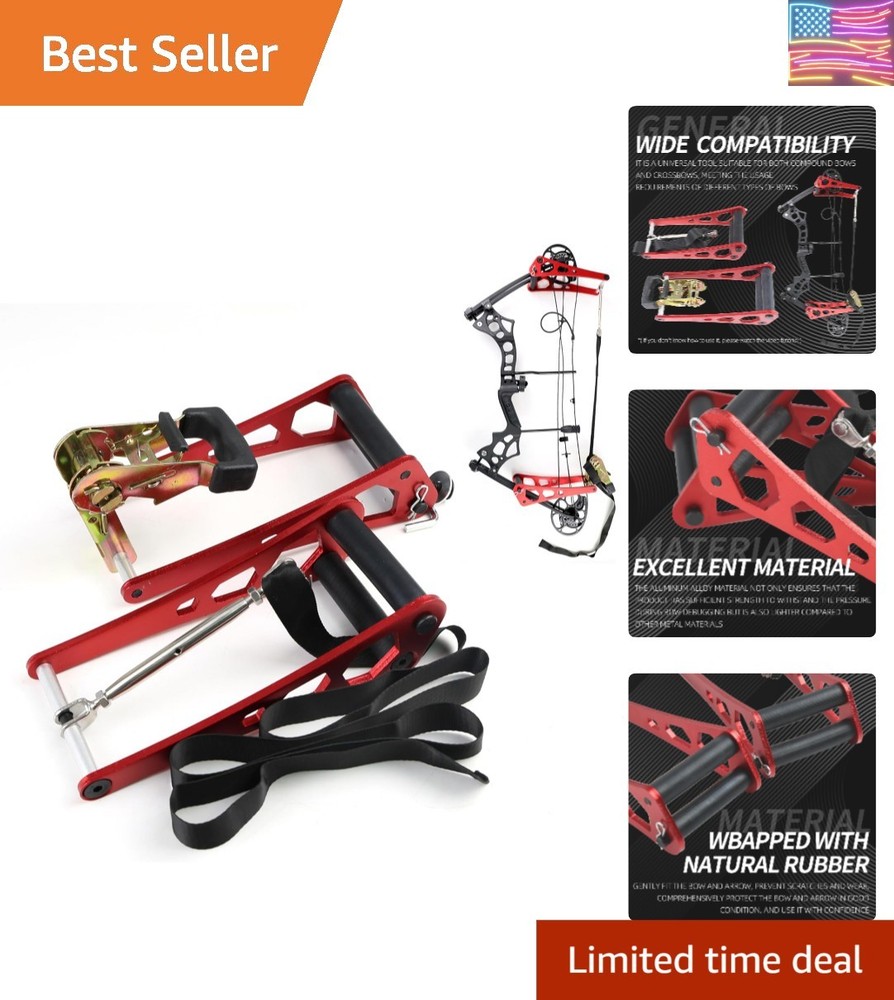 Universal Compound Bow Portable Archery Aluminum Alloy Bow Vise String Replac...