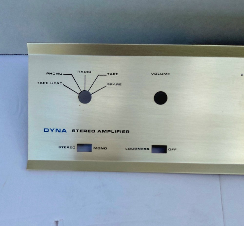 DYNA Stereo Amplifier Faceplate - Excellent Condition