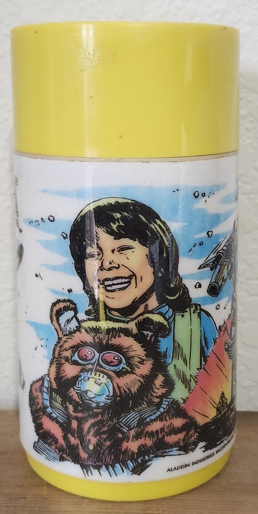 1978 Battlestar Galactica Plastic Thermos Cup/Stopper Universal Studios Aladdin