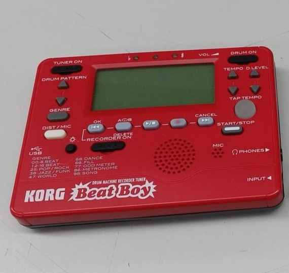 KORG BEAT BOY Drum Machine Recorder Tuner Samplers Red Recode Tuner Effector