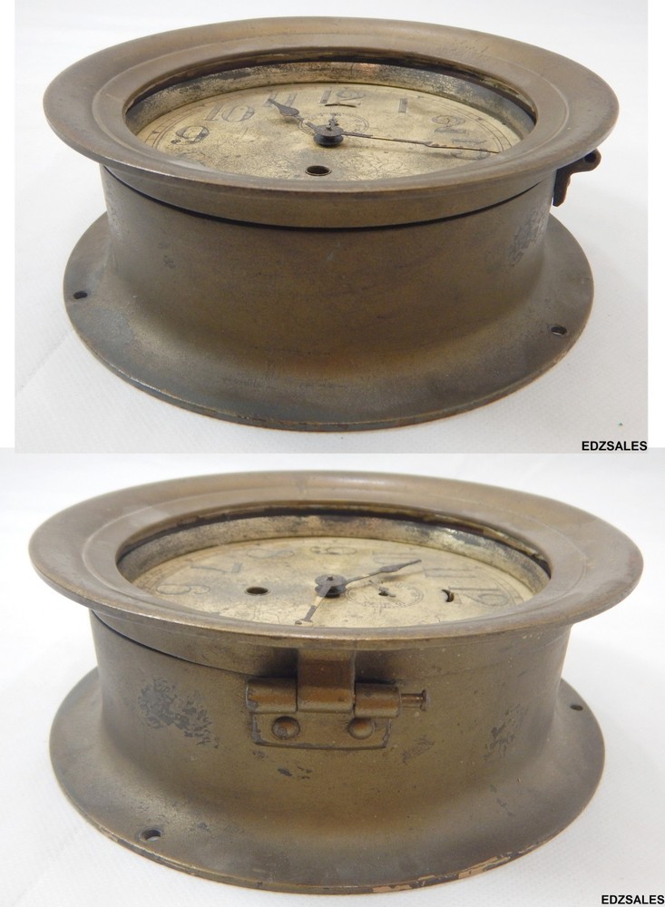 Vintage Seth Thomas 7" Brass Case Ship's Clock