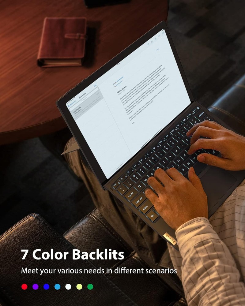 Inateck Surface Keyboard,7Color Backlight,Compatible with Surface Pro 7/7+/6/5/4