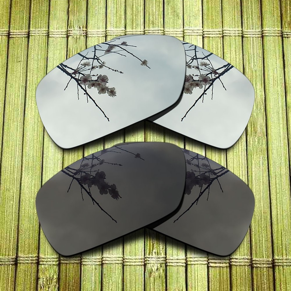 Black&Silver Replacement Lens for-Oakley Spike Polarized