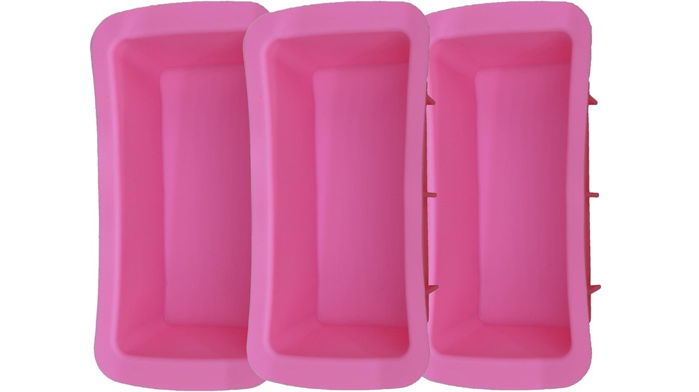 Silicone Bread Loaf Pan 3 PCS Baking Mold Pans for Oven