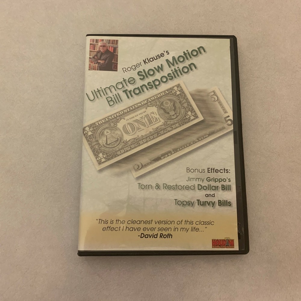 Magic Trick - DVD - Ultimate Slow Motion Bill Transposition - Roger Klause