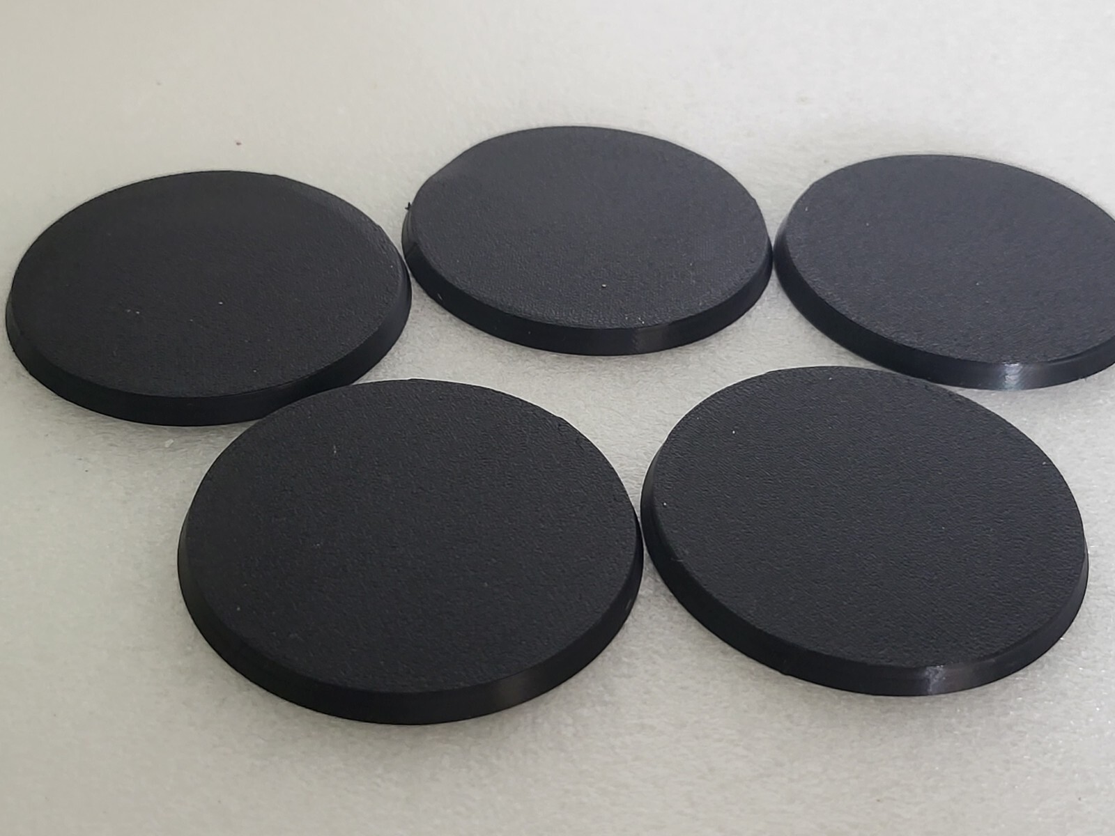 Lot Of 5 - 50mm Round Bases For Warhammer 40k & AoS Bitz Heavy Gear