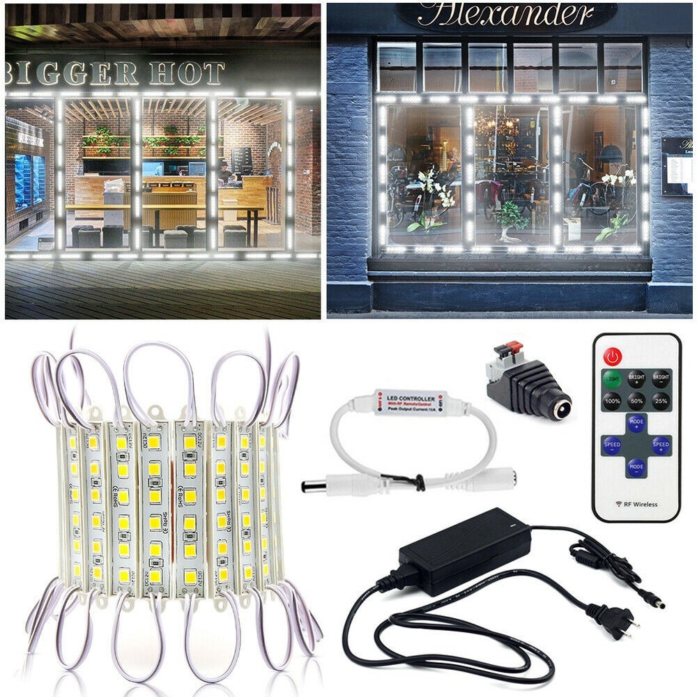Bright IP65 Waterproof 5054 SMD 6 LED Module Light Window Store Front Lamp DC12V