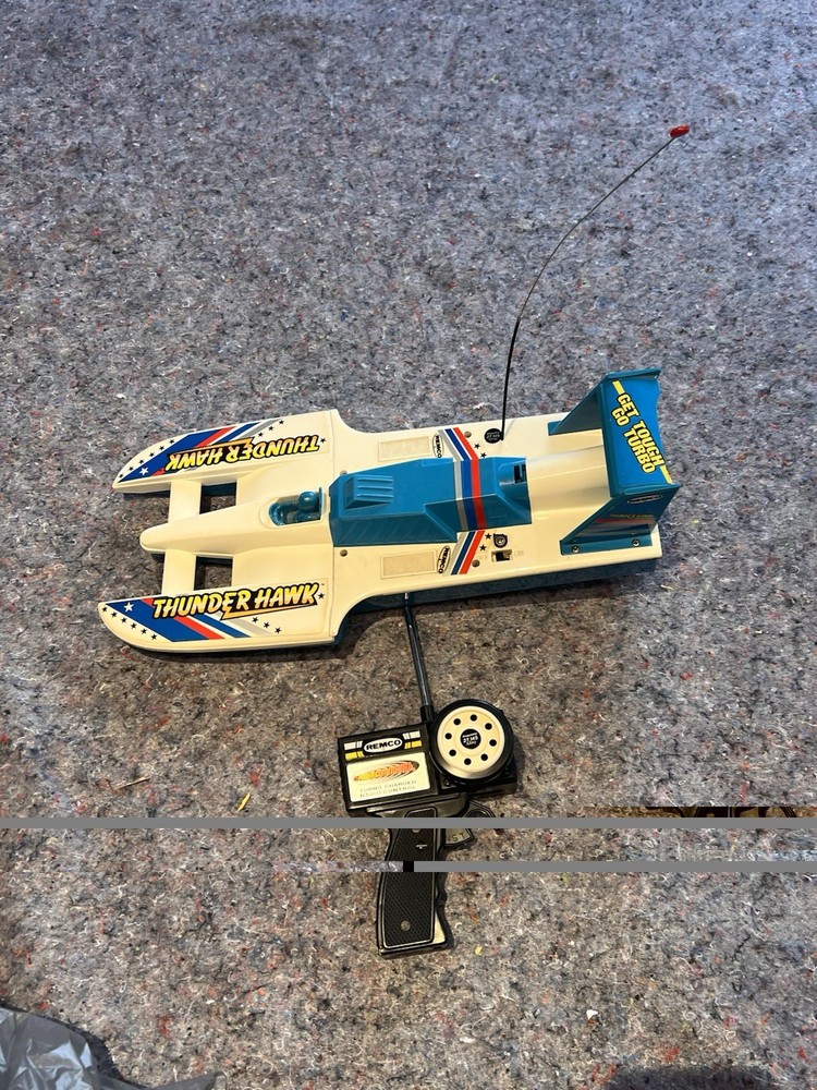 Vintage Remco Thunderhawk Remote Control Boat  RC Remote CLEAN Works