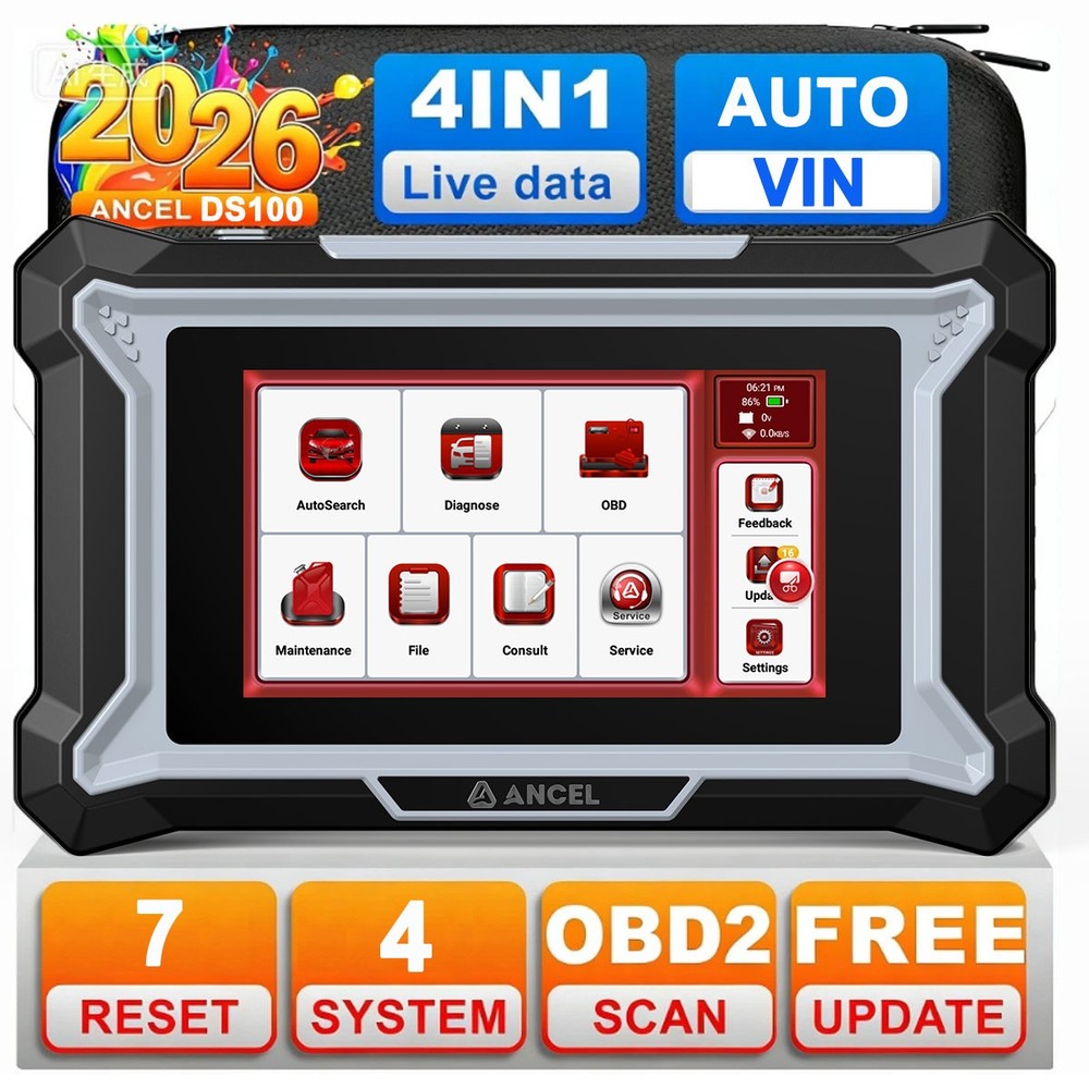 ANCEL DS100 Car OBD2 Scanner Diagnostic Tool ABS SRS Engine Code Reader EPB TPMS
