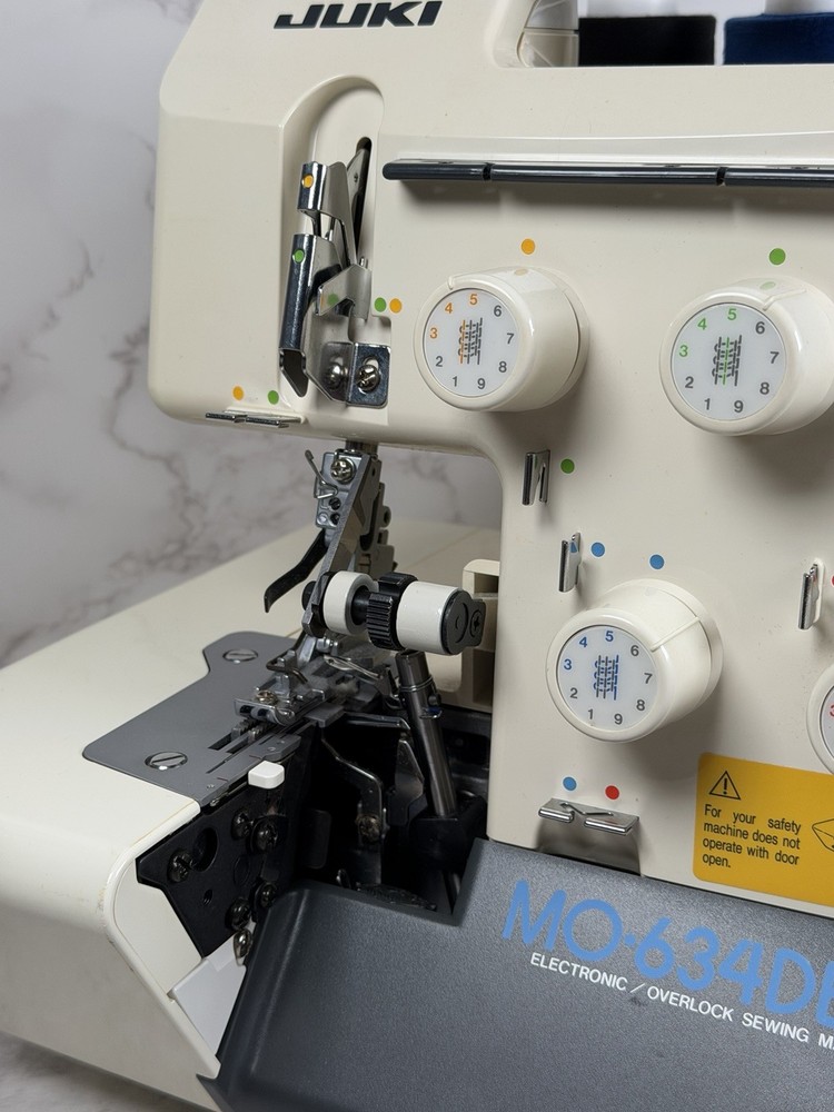 Juki Sewing Machine Model MO-634D Japan Tested Working With Case