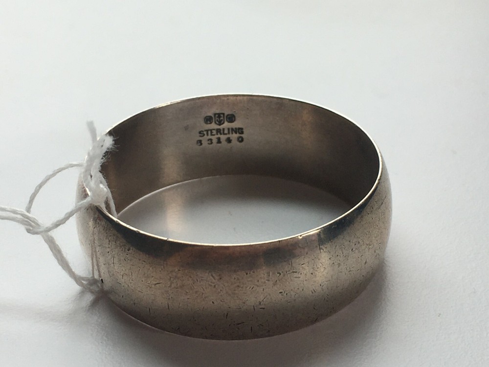 Napkin Ring #E Monogrammed EMP and August 12th 1909 Sterling Silver