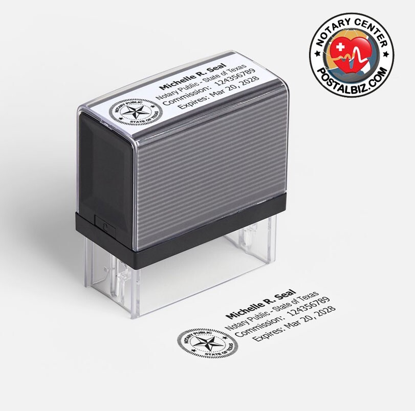 Notary Seal Self-Inking Stamp Texas