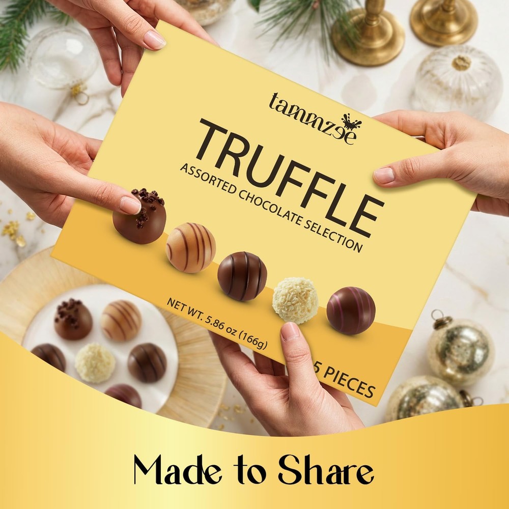 TRUFFLE ASSORTED CHOCOLATE SELECTION 15 Count. Ideal Assorted Chocolate Gift ...