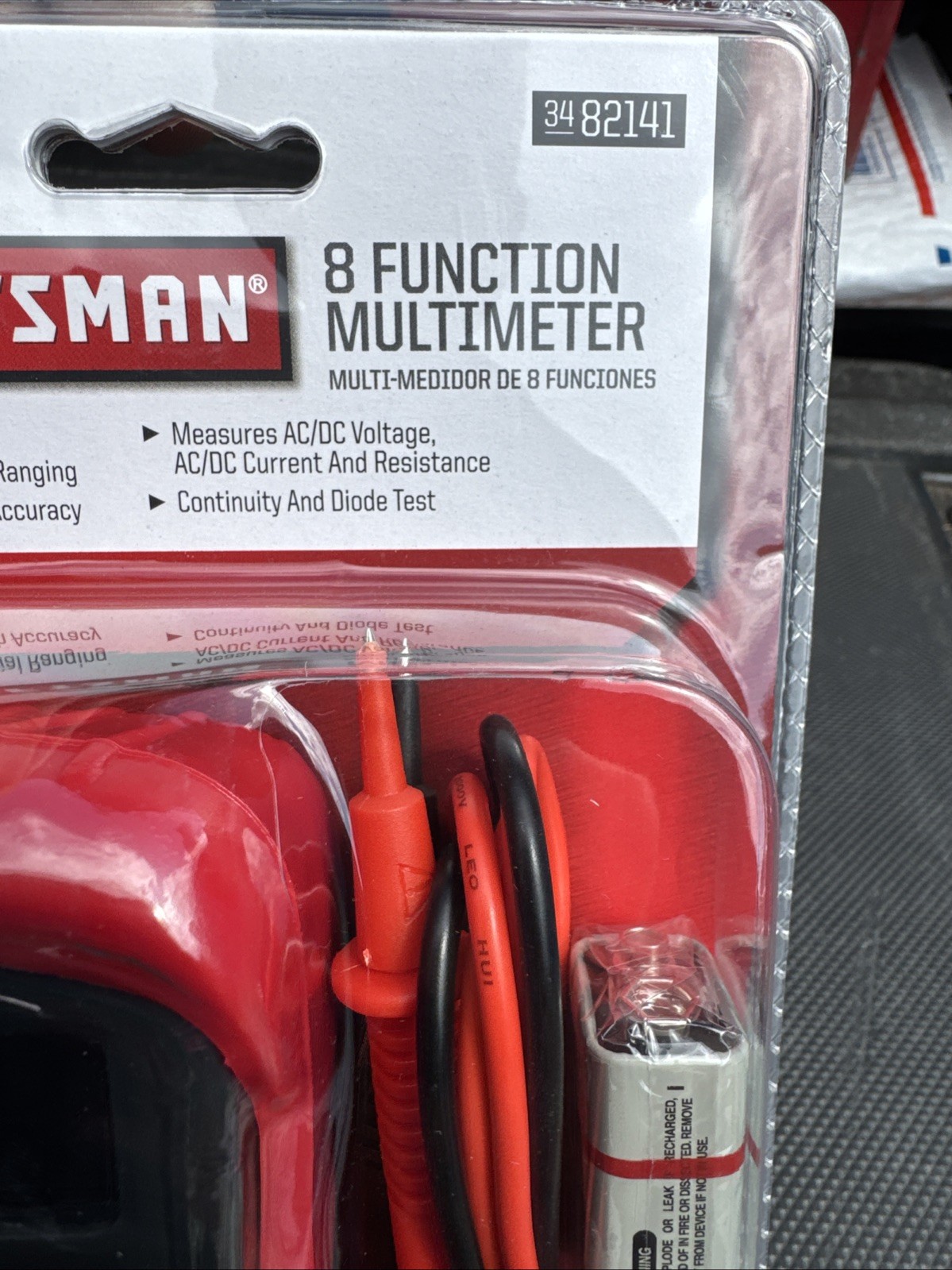 Sears Craftsman Nos 8 Function Digital Multimeter & Leads 82141 A/DC VOLTAGE