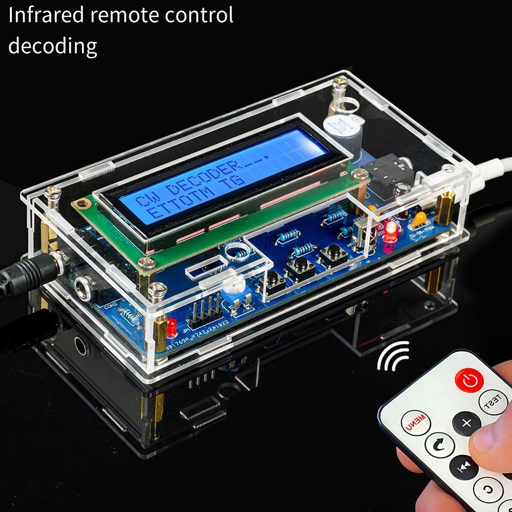 Upgrade CW Morse Code Infrared Decoder Electronic DIY Production Kit Wis6878
