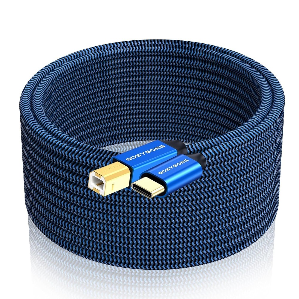 USB C Printer Cable 20ft, USB C to USB B Printer Cable, High Speed Printer Cable